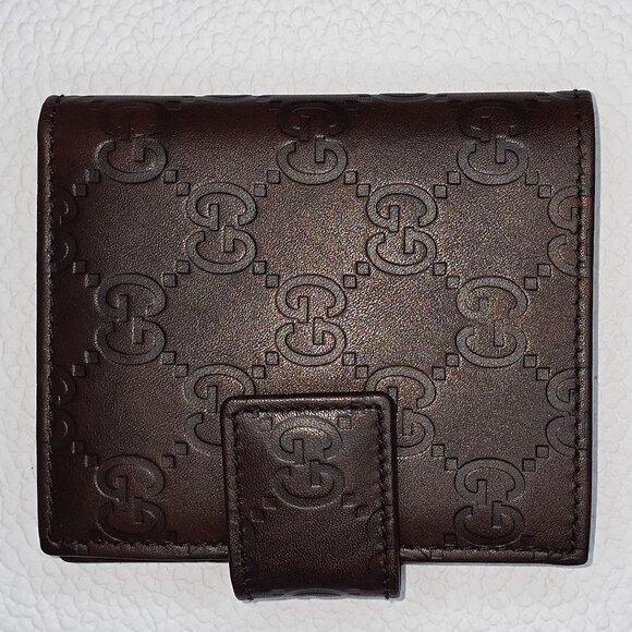 Gucci Brown Leather Wallet - Picture 1 of 12